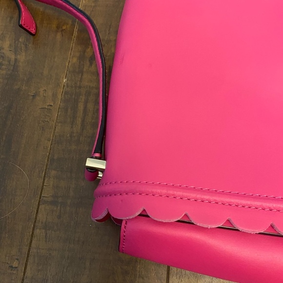 Kate Spade New York Jazmin Court Pink leather scalloped purse - Picture 12 of 14